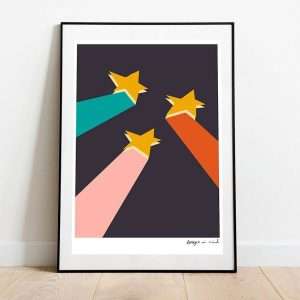 Starry Starry Night Collection A3 Print -  Shooting Stars