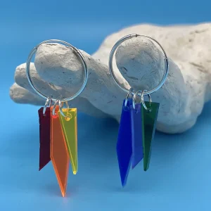 Pride Rainbow Shard Charm Earrings