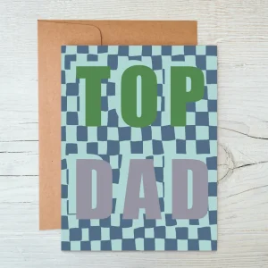 'Top Dad' Greetings Card