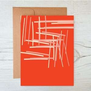 'Reverse Chopsticks' Greetings Card