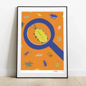 Lark Collection A4 Print - Under the magnifying glass