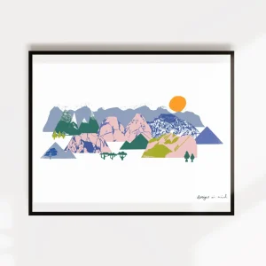Lark Collection A3 Print - Mountain View