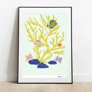 Lark Collection A3 Print - Ocean Deep