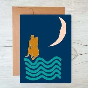 'Moonlight' Greetings Card